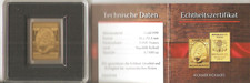 Gold coin bar motif Rickmer Rickers HH, 999 gold 1/500 oz, 16 x 22.4 mm, genuine