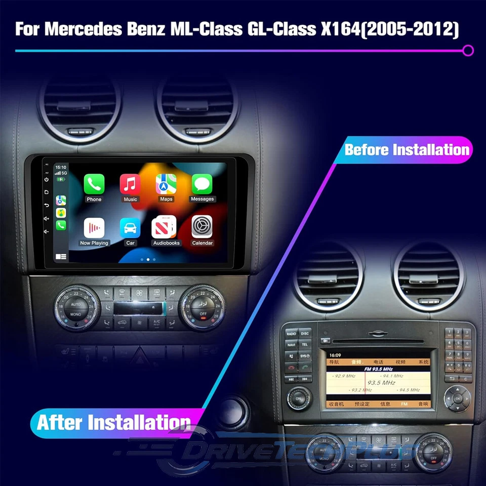 For Mercedes Benz W164 ML500 GL350 GL450 Android 12 Carplay Car Stereo GPS Radio - Imagem 4 de 4