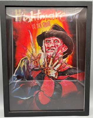 3D-Bild/Effekt-Flip-Halloween-Freddy Krüger,Michael Myers-30x40cm-mit Rahmen