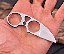 Custom Hand Made Neck Knife High Polish Stainless Steel Blade EDC W Sheath 2884