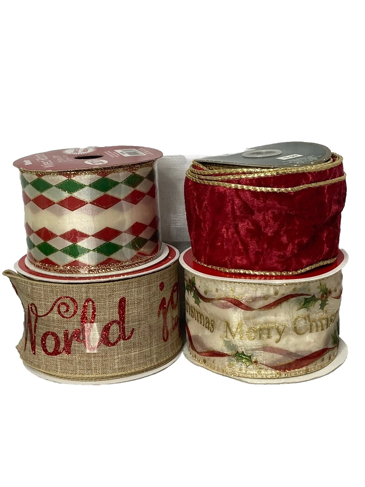 Christmas Lot Velvet Craft Ribbons