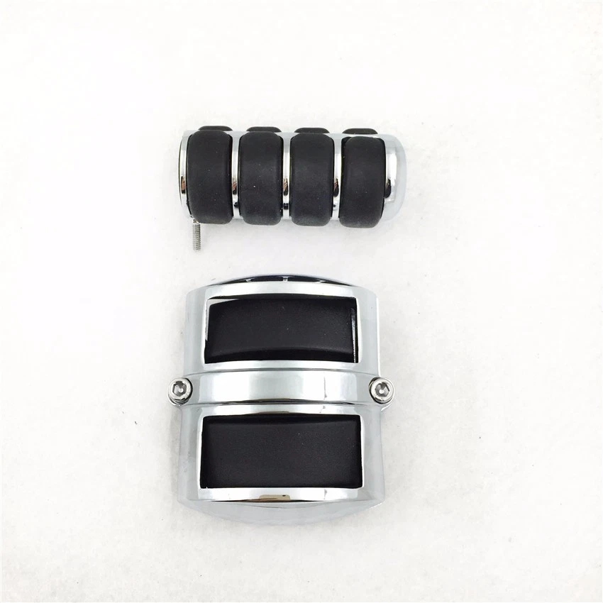 Cubierta cromada del pedal del freno del cambio de marchas trasero para Yamaha V-Star 650 1100 Classic 1300 Foto 3 de 4