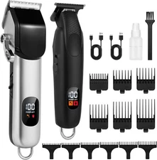 Professional Hair Cut Machine Barber Salon Cutting Trimmer Clipper Kit Set