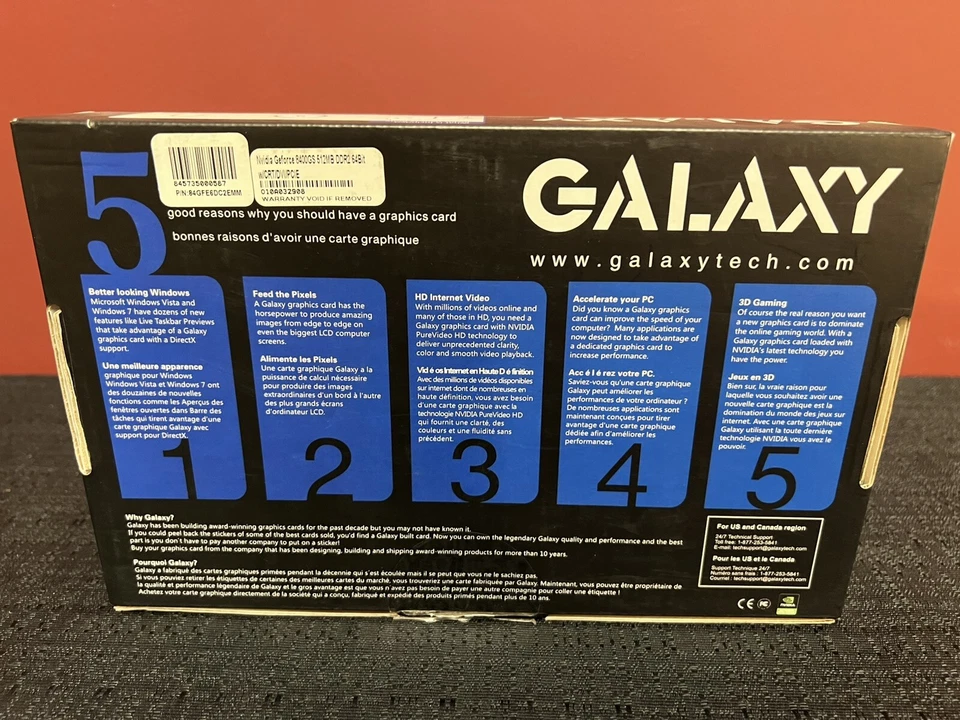 Galaxy NVidia GeForce 8400GS PCIE 512MB DDR2 64bit PCIE Graphics Card -Open Box - Image 4 of 4