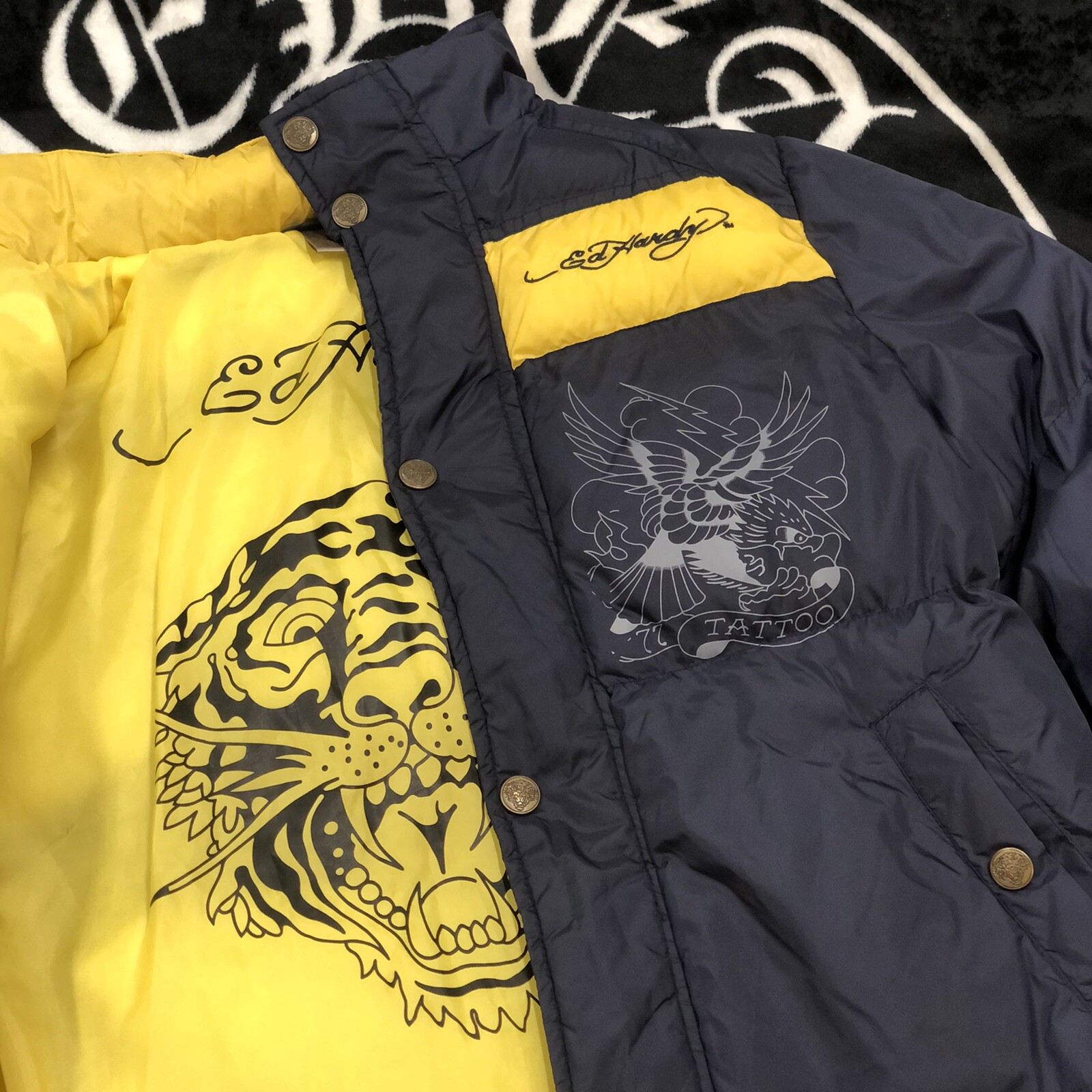 ☣︎ Rare Vintage Ed Hardy Reversible Puffer Jacket  ☣︎ image 10