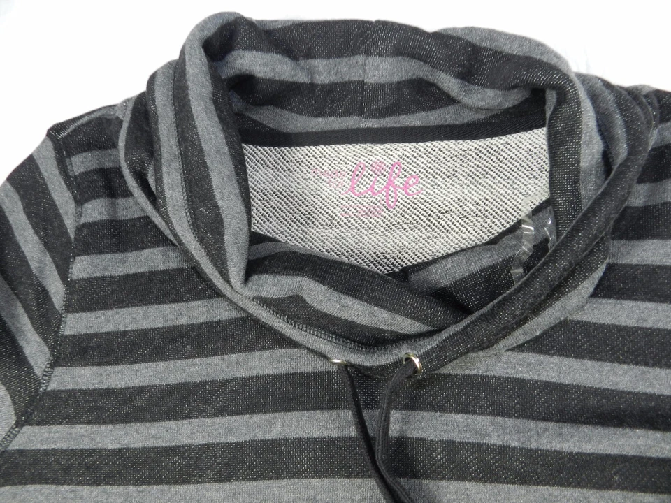 MADE FOR LIFE Sudadera con Capucha Talla GRANDE Suéter Rayas NUEVO $42 (de80) Foto 4 de 4