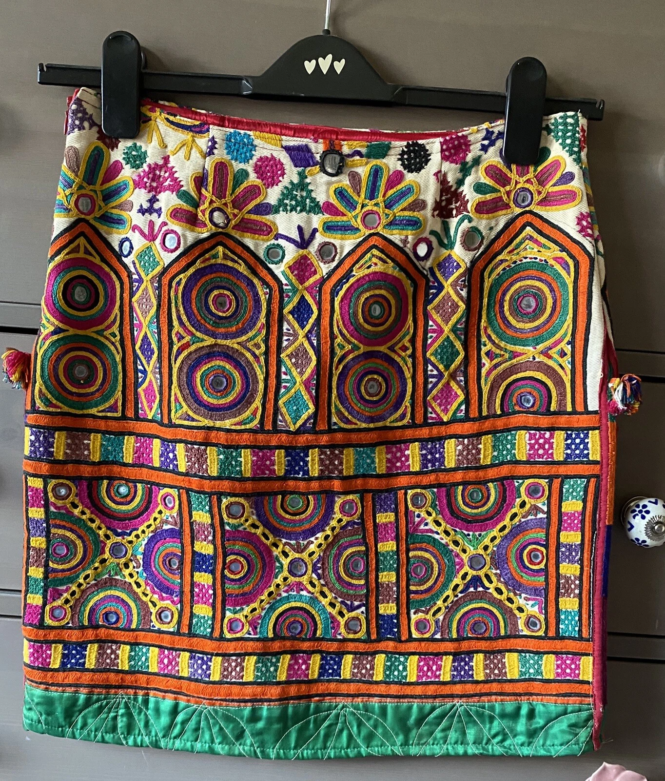 Unique Ethnic Embroidered Skirt Size 8