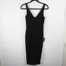 Lulus Womens V-Neck Bodycon Little Black Dress Small