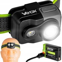 Kopflampen Led Vayox VA0196 Stirnlampe 800Lm USB-C 4 Lichtmodi Wiederaufladbar