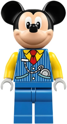 LEGO Mickey Mouse - Blue Vest Train Conductor Minifigure Disney 43212 NEW dis085