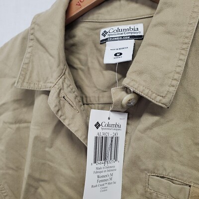 Columbia Jacket Size M Womens Khaki Tan Rush Creek Shirt Shacket