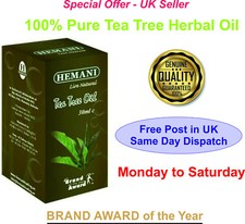 Tea Tree Oil 30ml 100% Natural Herbal Oil By Hemani Products 1x Pack