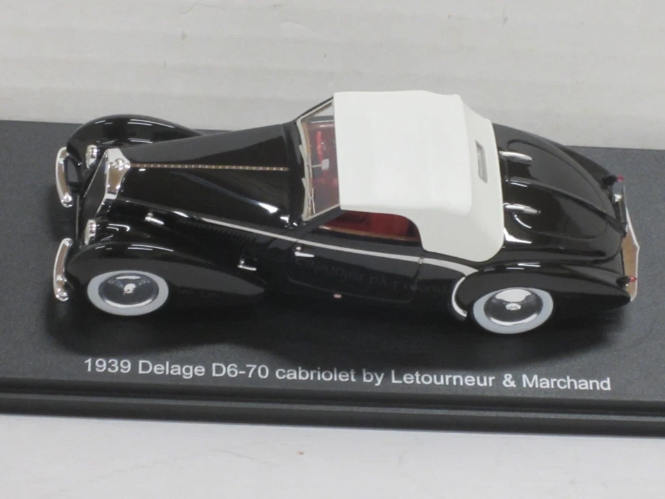 Delage D6-70 Cabrio geschlossen 1939 schwarz NEU Esval EMEU43023B 1:43 limitiert - Bild 3 von 4