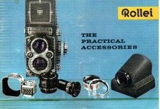 Rollei TLR camera accessories customer brochure 16 pages/1960/6"x8" 