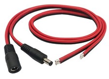 DC Power Pigtails Cable 1 Pairs 14AWG DC5.5x2.1mm 12V 5A Male Female Connec...