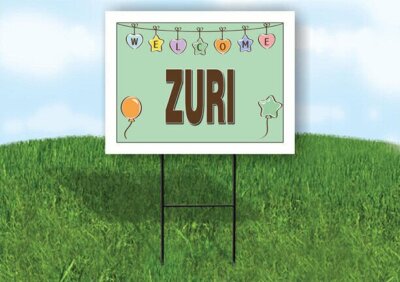 ZURI WELCOME BABY GREEN  18 in x 24 in Yard Sign Road Sign with Stand