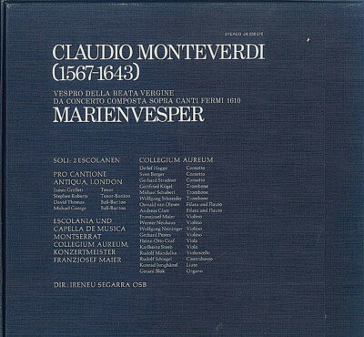 Claudio Monteverdi - Vespers of the Blessed Virgin | eBay