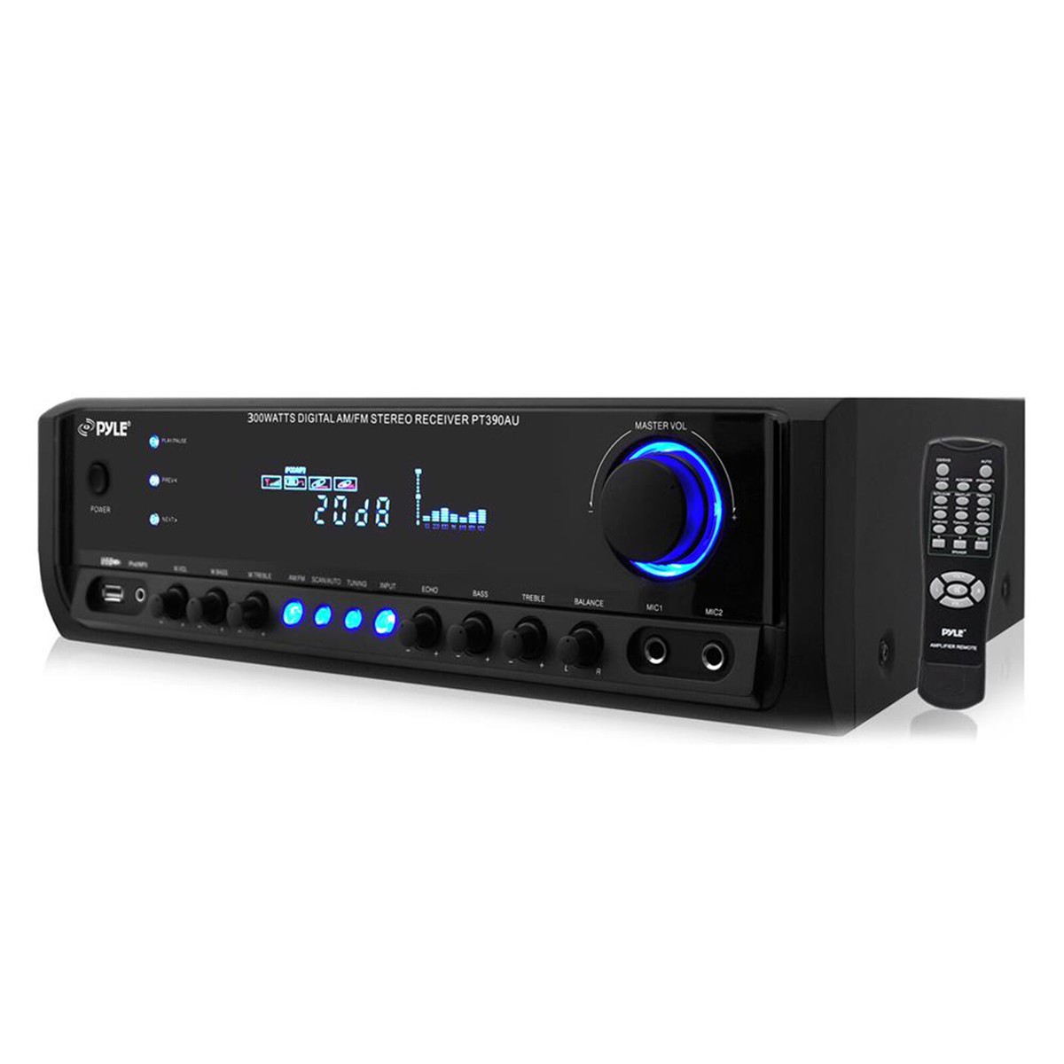 Pyle PT390AU 300 Watt Digital AM/FM SD USB Home Theater Stereo