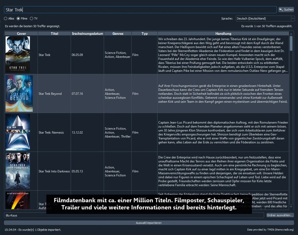 Stecotec Filmverwaltung Pro - Verwalte deine DVD- und Blu-ray-Sammlung am PC - Bild 4 von 4