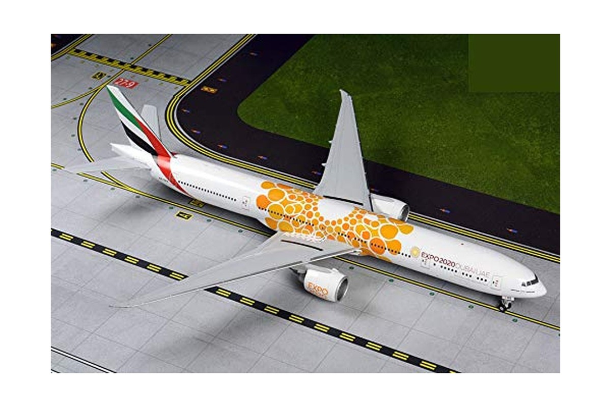GeminiJets 1:200 Emirates Boeing 777-300ER Orange Expo 2020