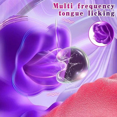 Licking Tongue Vibrator G-spot Clit Nipple Massager Oral Sex Toys for Women - Picture 6 of 6