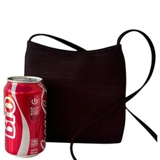 Fossil Black Classic Shoulder Bag Purse Y2K Style Small Crossbody Baguette Party