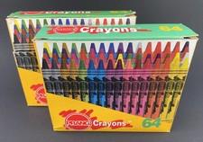 Lot of 2 Vintage Prang 640-64 Crayons 64 Dixon Ticonderoga Company BRAND NEW