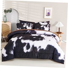 Cow Print Comforter Set Queen Size, 8Pcs Cow Fur Queen 8Pcs Cow Fur Pattern