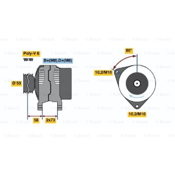 Bosch Generator Lichtmaschine 90A 14V FüR BMW 3Er Compact E36 5Er Touring E34-image