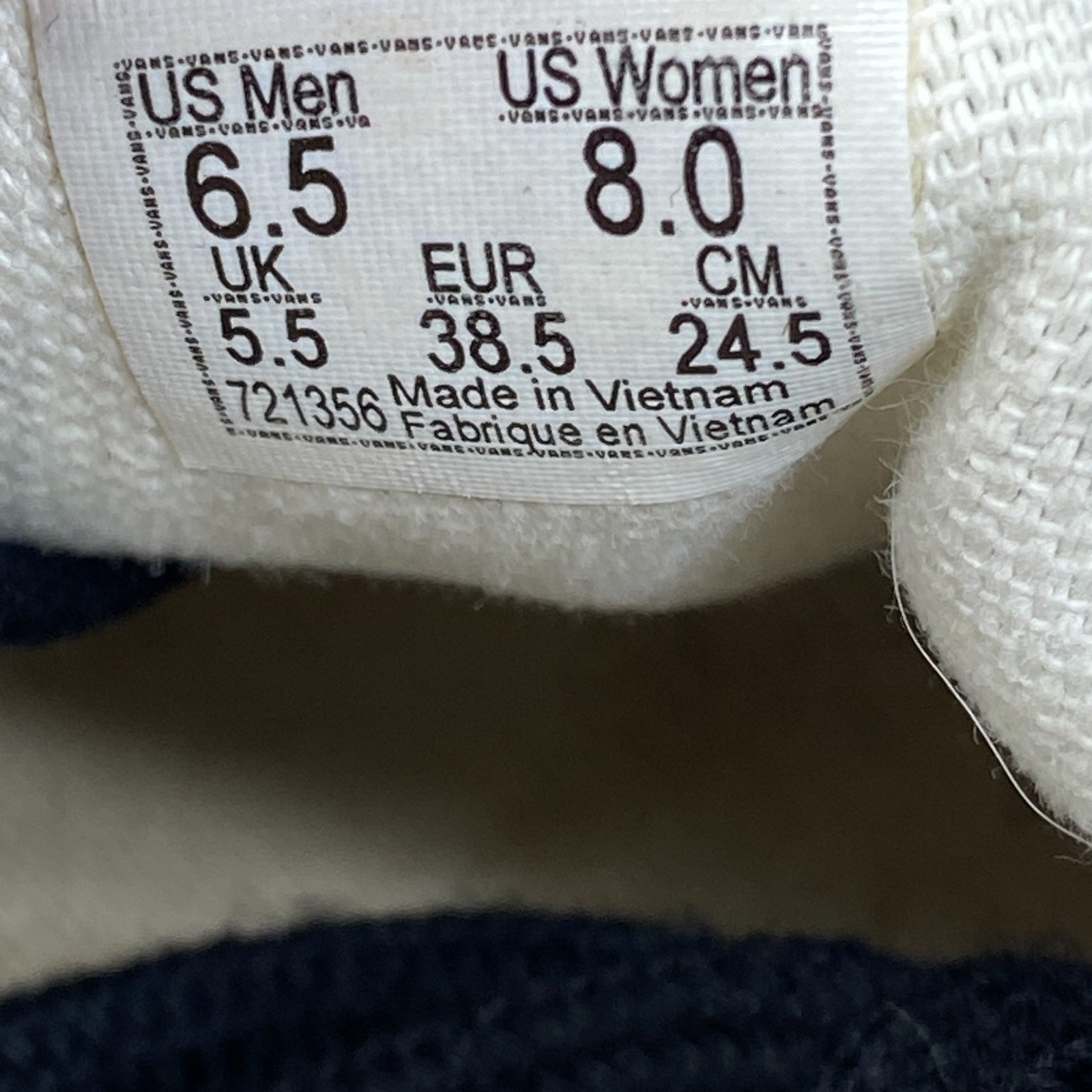 SAOLA VANS scarpe sneakers skate casual basse autentiche uomo taglia 6 5 nere 721356