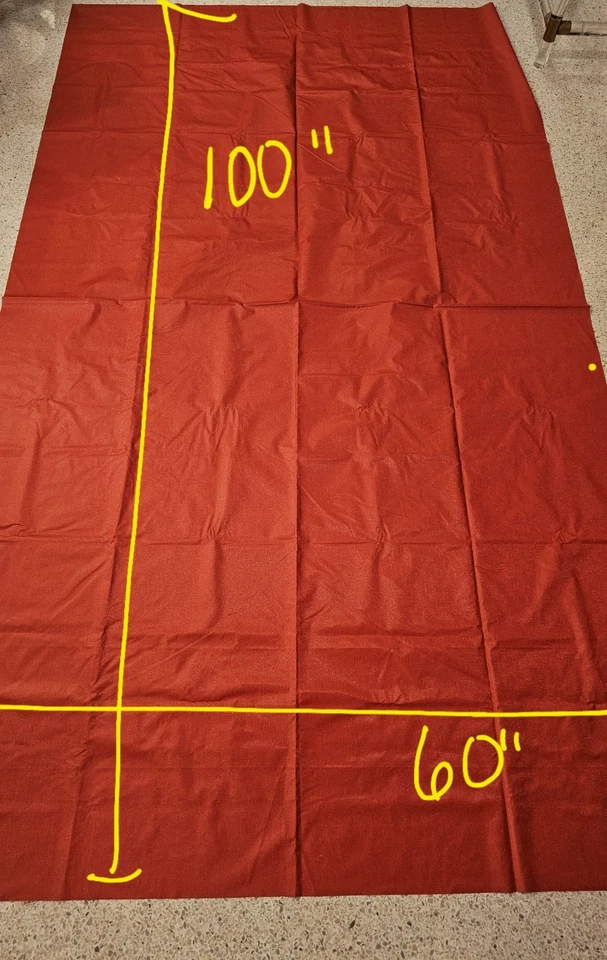 Tela de tela de lino brillante roja cereza de 2,75 yardas 100"X60" vintage Foto 4 de 4