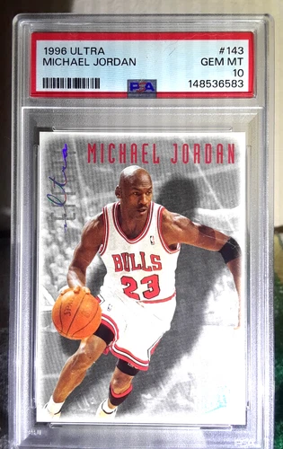 1996 MICHAEL JORDAN FLEER ULTRA PSA 10 GEM MT BULLS BASKETBALL CARD NBA #143