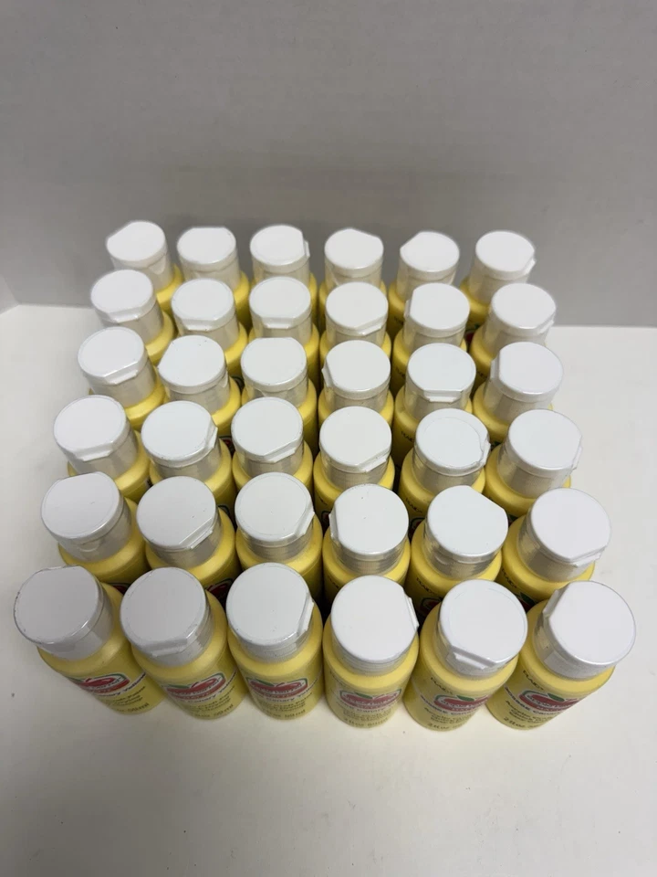 36 QTY Apple Barrel MATTE Acrylic Craft Paint 2 oz 20586E Canary Yellow - Image 2 of 4