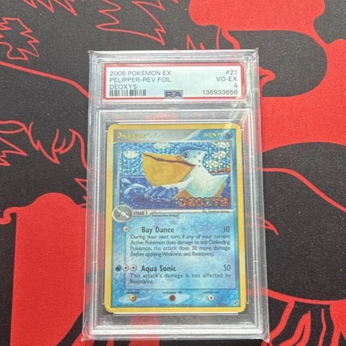 Pokémon Pelipper 21/107 EX Deoxys Rare Reverse Holo PSA 4 (2005)