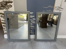 Pair of Framed Wall Mirrors In Dove Grey 60cm x 80cm each piece
