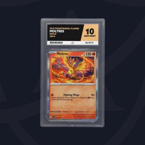 Pokemon ACE 10 GEM MINT Moltres Holo 014/094 Phantasmal Flames 2025