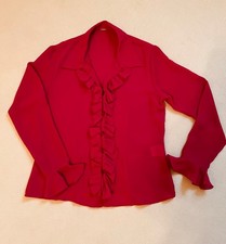 Chiffon Bluse Gr. 38/40 rot neuwertig, einmal getragen