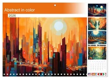 Abstract in color (Monthly Wall Calendar 2026 11.7 x 16.5 (open)), CALVENDO 14 M