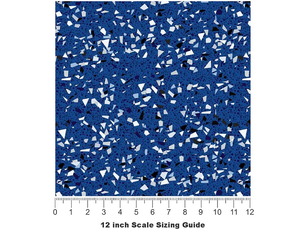 Rwraps Blue Terrazzo Gloss Vinyl Film Wrap 59in x 6in Vinyl Vehicle Car Film