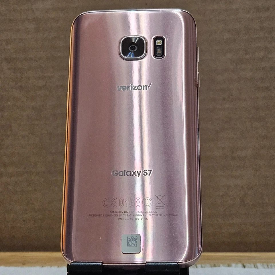 Samsung SM-G930V Galaxy S7 Network locked/Verizon Smartphone 32gb gold Pink - Image 2 of 4