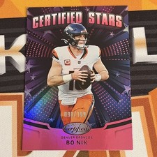 2025 Panini Certified - Certified Stars Bo Nix #CST-BNX Mirror Pink /199