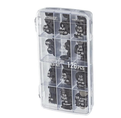 #ad #ad 2PK Everbilt Flat Rubber Washer Pro Assortment Kit 126 Pieces $29.99