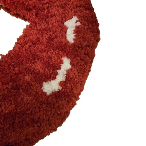 New Red Retro Urban Y2K Tufted Fluffy Fuzzy Lips Kiss Mirror Wall Decor Mirror - Picture 4 of 4