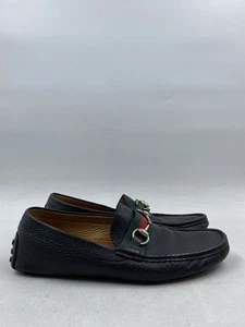 Mocassin habillé Gucci en cuir noir mors de cheval M 8