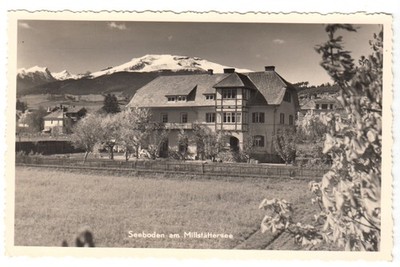 Postcard, Seeboden on Lake Millstatt, Carinthia, villa, around 1955