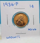 Wow! 1936-P ONE CENT WHEAT PENNY / COIN / Uncirculated Condition