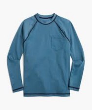 J. Crew Crewcuts Kids' long-sleeve rash guard Blue L UPF 50 Sun
