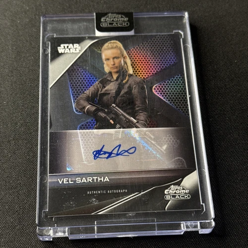 2023 Topps Chrome Black Star Wars Vel Sartha Faye Marsay Auto A-FM