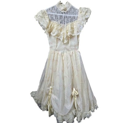 Vintage 80s Gunne Sax Jessica McClintock Lace Prairie Wedding Prom