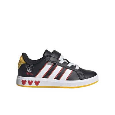 ADIDAS X MICKEY MOUSE GRAND COURT K SHOES CBLACK/FTWWHT/COLRED